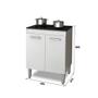 Imagem de Balcão para cooktop 5 bocas 2 portas branco nauru
