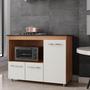 Imagem de Balcão para Cooktop 5 Bocas com 3 Portas Ana Savana/Off White - Moblis