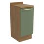 Imagem de Balcão Para Cozinha Botanic Com 1 Porta 40cm Kappesberg Nogueira Fosco Verde Oliva