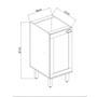 Imagem de Balcão Para Cozinha Modulada 40cm Com 1 Porta Provençal MDF