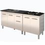 Imagem de Balcao Pia 120cm e Cooktop 4 Bocas Branco Mobbs