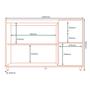 Imagem de Balcao Pia Com Tampo MDF 120 cm Tosc BT3 TP1 Freijo Nero MXM