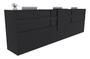 Imagem de Balcão Recepção Caixa 312cm Preto - Linha Premium - Mod 1.1