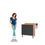 Imagem de Balcão Telasul Macadamia 914101-02 2 Portas 80cm Com Tampo