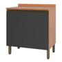 Imagem de Balcão Telasul Macadamia 914101-02 2 Portas 80cm Com Tampo