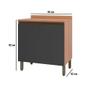 Imagem de Balcão Telasul Macadamia 914101-02 2 Portas 80cm Com Tampo