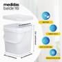 Imagem de Balde 16L Retangular Branco Com Alça Flexível