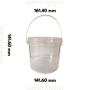 Imagem de Balde 2.2 L Transparente para bicarbonato de sódio 5 Pçs