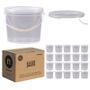 Imagem de Balde 2.2L Transparente Para Isca De Peixe - Kit 20 Pçs