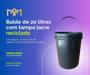 Imagem de Balde 20L Com Tampa Alça Plastica Material Virgem - 5 Pçs