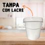 Imagem de Balde Branco Com Tampa De 3.6L Com Tampa Lacre