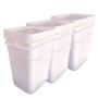 Imagem de Balde Branco De 20L Com Tampa Lacre 3 Pcs