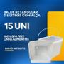 Imagem de Balde Branco Tampa De 3.6L Retangular Tampa Lacre - 15 Pcs