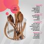 Imagem de Balde de Gelo 1,5L Vidro Transparente com Alça de Bambu Reforçada e Design Ergonômico
