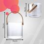 Imagem de Balde de Gelo 1,5L Vidro Transparente com Alça de Bambu Reforçada e Design Ergonômico