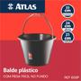 Imagem de Balde Extra Forte Preto Com Alça - Atlas  obra & limpeza