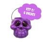 Imagem de Balde Halloween Caveira Roxa Pequeno Kit 6 Und