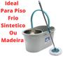 Imagem de Balde Mop Cesto Em Inox Para Casa Apartamento Escritrio 360 Giratório Esfregão Centrifuga Limpeza