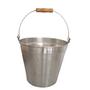 Imagem de Balde Multiuso Aluminio Reforcado 13 Lts Alca Madeira