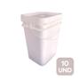 Imagem de Balde P Descarte De Material Liquido 20L Retangular 10 Und