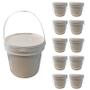 Imagem de Balde Para Doce 600 Ml 2.2 Litros Branco 10 Pçs