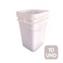 Balde Para Embarcações 20L Retangular 10 Und - Nastripack Imagem de Balde Para Embarcações 20L Retangular 10 Und