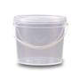 Imagem de Balde Para Grãos Com Tampa Transparente - Kit 12 Pçs