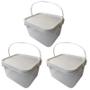 Imagem de Balde Para Tapioca Transparente 2.4L-Kit 3 Pçs