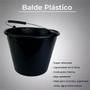 Imagem de Balde Plástico Com Alça Metal Resistente 12 Litros Kit 10 und