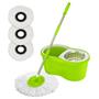 Imagem de Balde Spin Mop 360 Com 3 Refil Esfregão Microfibra - Verde