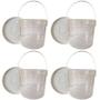 Balde Transparente 2.2L Alça Plástica não tóxico 4 Pçs - Nastripack Imagem de Balde Transparente 2.2L Alça Plástica não tóxico 4 Pçs