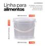Imagem de Balde Transparente 2.2L E Alça - Kit 6 Pçs