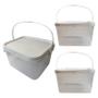 Balde Transparente 2.4L Para Camarões 3 Pçs - Nastripack Imagem de Balde Transparente 2.4L Para Camarões 3 Pçs