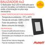 Imagem de Balizador Parede Led Preto 2w IP65 4x2 Branco Quente 3000k