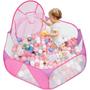 Imagem de Ball Pit Eocolz Kids Large Pop Up com cesta de basquete 120 cm rosa