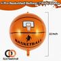 Imagem de Balões de basquete AIQINHU 22 cm Foil Mylar 6 peças com fita