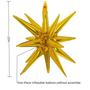 Imagem de Balões Estrelados BBPOOL - 6 Unidades de 22cm em Formato de Estrela Dourada