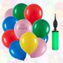 Imagem de Balões Látex 9 Polegadas C/50unds + Bomba Para Encher Balão, Balão Bexiga Para Decoração De Festas E Eventos