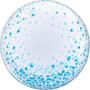 Imagem de Balões são roque bolha cristal confetti azul 61 cm 143405