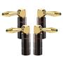 Imagem de Banana Plugs FosPower em ângulo reto banhados a ouro 24K (2 pares)