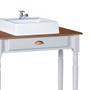 Imagem de Bancada Aparador Mini Lavabo 1 Gaveta e Prateleira com Cuba Linz Móveis