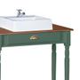 Imagem de Bancada Aparador Mini Lavabo 1 Gaveta e Prateleira com Cuba Linz Móveis