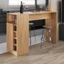 Imagem de Bancada Balcão/Mesa de Cozinha com Adega e 1 Porta Multimóveis MP2144