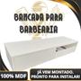 Imagem de Bancada Console Barbearia Em Mdf Com Porta Maquinas E Pentes