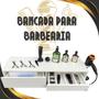 Imagem de Bancada Console Barbearia Em Mdf Com Porta Maquinas E Pentes
