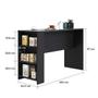 Imagem de Bancada Mesa Gourmet Preto TX 1,50cm x 97cm com 3 Prateleiras Suprema Luciane Moveis