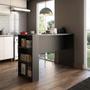 Imagem de Bancada Mesa Gourmet Preto TX 1,50cm x 97cm com 3 Prateleiras Suprema Luciane Moveis