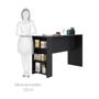Imagem de Bancada Mesa Gourmet Preto TX 1,50cm x 97cm com 3 Prateleiras Suprema Luciane Moveis