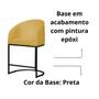 Imagem de Banco Banqueta Alta Poltrona Mia Base Metal Preta Suede