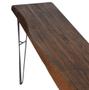 Imagem de Banco Bronx Live Edge Rustic Brown com Base Grafite 190cm - 54186